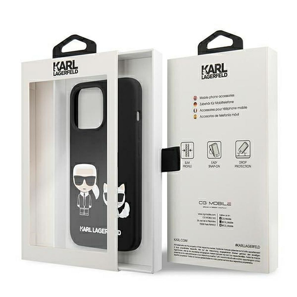 Husa iPhone 13 Pro, Karl Lagerfeld, Karl and Choupette, Magsafe, Silicon, Negru Husa iPhone 13 Pro, Karl Lagerfeld, Karl and Choupette, Magsafe, Silicon, Negru - imagine 8