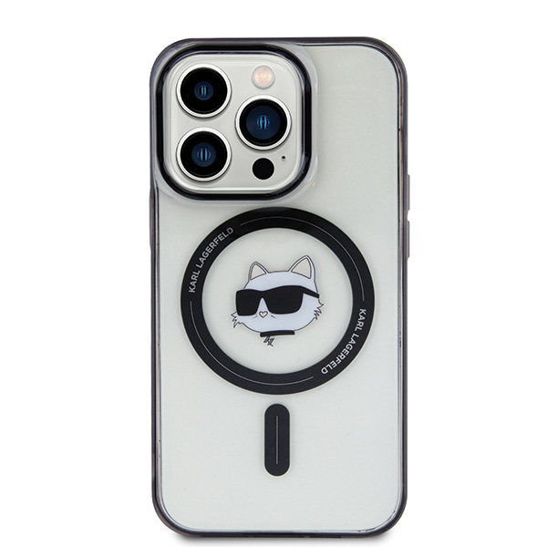 Husa iPhone 15 Pro, Karl Lagerfeld IML Choupette, Magsafe, Silicon, Transparent Husa iPhone 15 Pro, Karl Lagerfeld IML Choupette, Magsafe, Silicon, Transparent