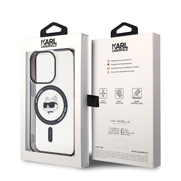 Husa iPhone 15 Pro, Karl Lagerfeld IML Choupette, Magsafe, Silicon, Transparent Husa iPhone 15 Pro, Karl Lagerfeld IML Choupette, Magsafe, Silicon, Transparent - imagine 5