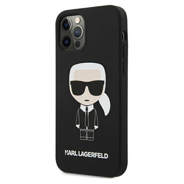 Husa iPhone 12 Pro Max, Karl Lagerfeld, Silicon, Negru Husa iPhone 12 Pro Max, Karl Lagerfeld, Silicon, Negru - imagine 3