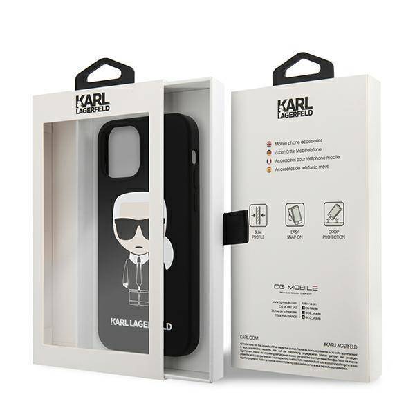 Husa iPhone 12 Pro Max, Karl Lagerfeld, Silicon, Negru Husa iPhone 12 Pro Max, Karl Lagerfeld, Silicon, Negru - imagine 8
