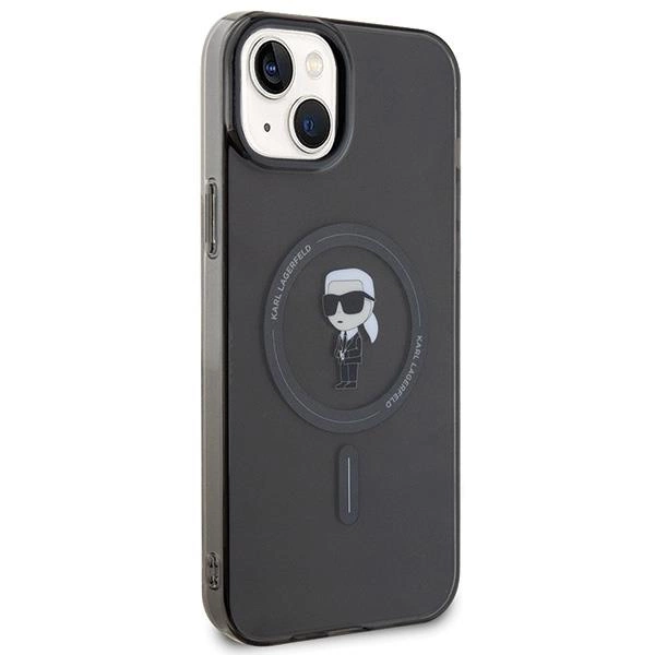 Husa iPhone 15 Plus, Karl Lagerfeld, IML Iconic, MagSafe, Negru Husa iPhone 15 Plus, Karl Lagerfeld, IML Iconic, MagSafe, Negru - imagine 2