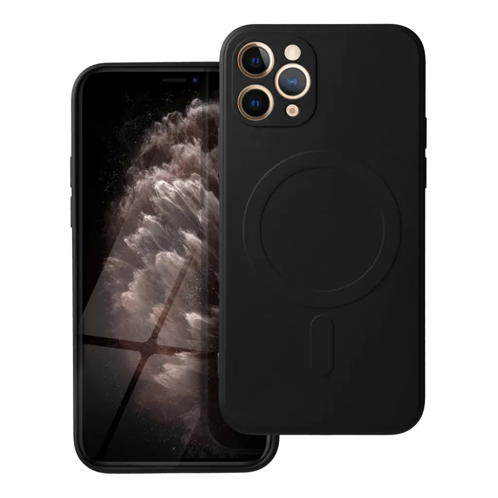 Husa pentru iPhone 11 Pro, Premium Silicon MagCover cu MagSafe, Protectie Camera, Antisoc, Calitate Premium, Negru Husa pentru iPhone 11 Pro, Premium Silicon MagCover cu MagSafe, Protectie Camera, Antisoc, Calitate Premium, Negru