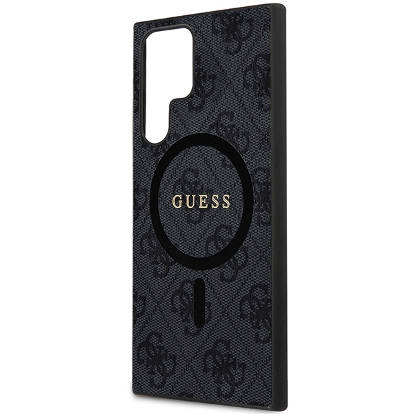 Husa pentru Samsung Galaxy S24 Ultra Guess, 4G Collection Leather Metal Logo MagSafe, Hardcase, Negru Husa pentru Samsung Galaxy S24 Ultra Guess, 4G Collection Leather Metal Logo MagSafe, Hardcase, Negru - imagine 6