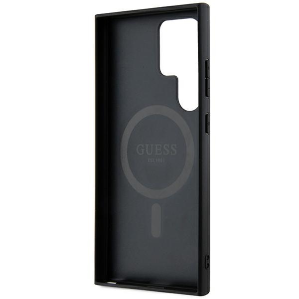 Husa pentru Samsung Galaxy S24 Ultra Guess, 4G Collection Leather Metal Logo MagSafe, Hardcase, Negru Husa pentru Samsung Galaxy S24 Ultra Guess, 4G Collection Leather Metal Logo MagSafe, Hardcase, Negru - imagine 5