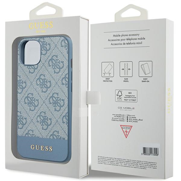 Husa pentru iPhone 14/ 15 Guess, 4G Stripe Collection, Hardcase, Albastru Husa pentru iPhone 14/ 15 Guess, 4G Stripe Collection, Hardcase, Albastru - imagine 8