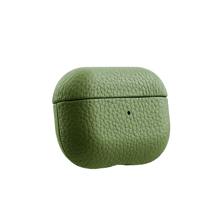 Set Husa pentru Airpods Pro/Airpods Pro2 si Husa pentru Iphone 14 Melkco Luxury din piele naturala, Back Snap, Calitate Premium, Handmade, Verde Set Husa pentru Airpods Pro/Airpods Pro2 si Husa pentru Iphone 14 Melkco Luxury din piele naturala, Back Snap, Calitate Premium, Handmade, Verde - imagine 4