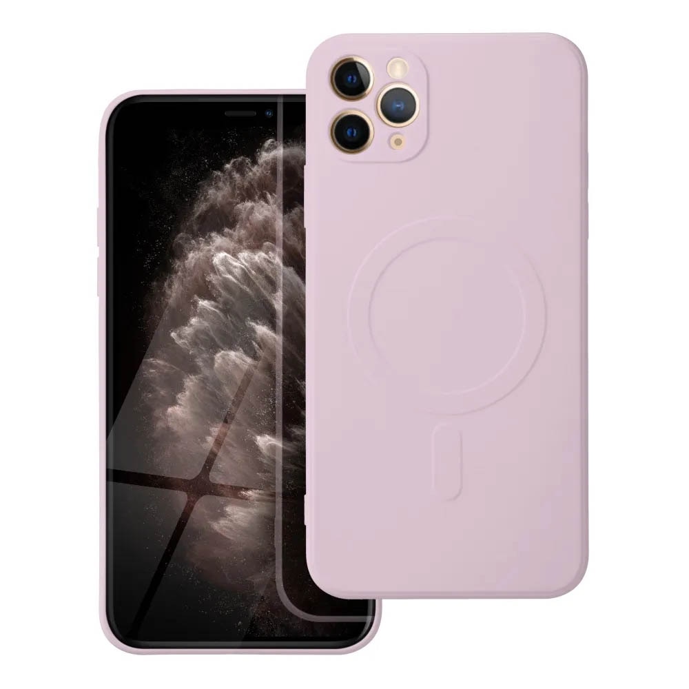 Husa pentru iPhone 11 Pro Max, Premium Silicon MagCover cu MagSafe, Protectie Camera, Antisoc, Calitate Premium, Roz Husa pentru iPhone 11 Pro Max, Premium Silicon MagCover cu MagSafe, Protectie Camera, Antisoc, Calitate Premium, Roz