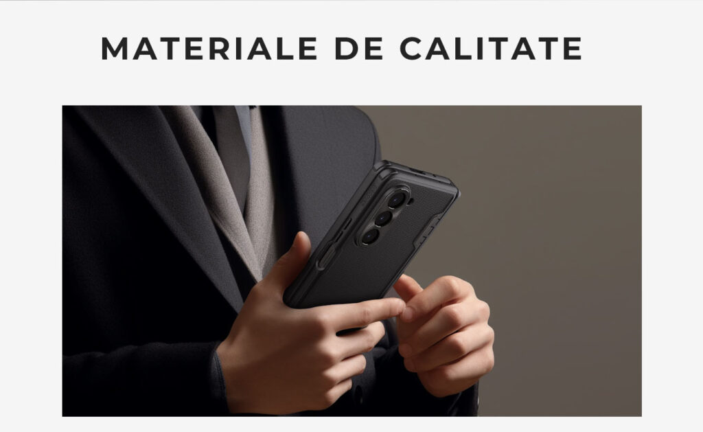 Husa pentru Samsung Galaxy Z Fold 5, Nillkin, Frosted Shield, Calitate Premium, Silicon, TPU, Antisoc, Negru 202308020925387966