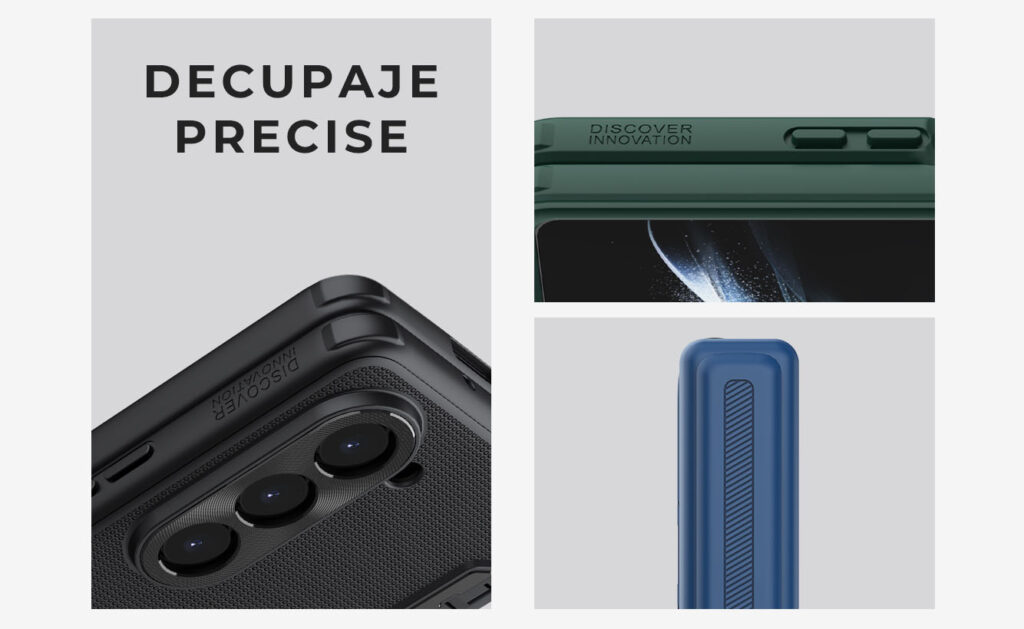 Husa pentru Samsung Galaxy Z Fold 5, Nillkin, Frosted Shield, Calitate Premium, Silicon, TPU, Antisoc, Negru 202308020925412805