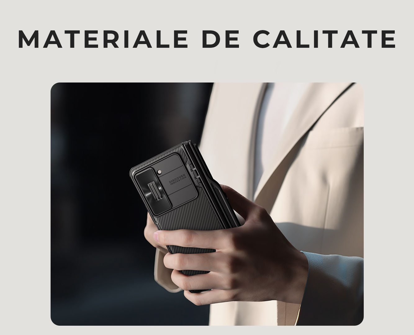 Husa pentru Samsung Galaxy Z Fold 5, Nillkin, Camshield Pro, Calitate Premium, Slider camera, TPU, Antisoc, Verde 202308311715050223