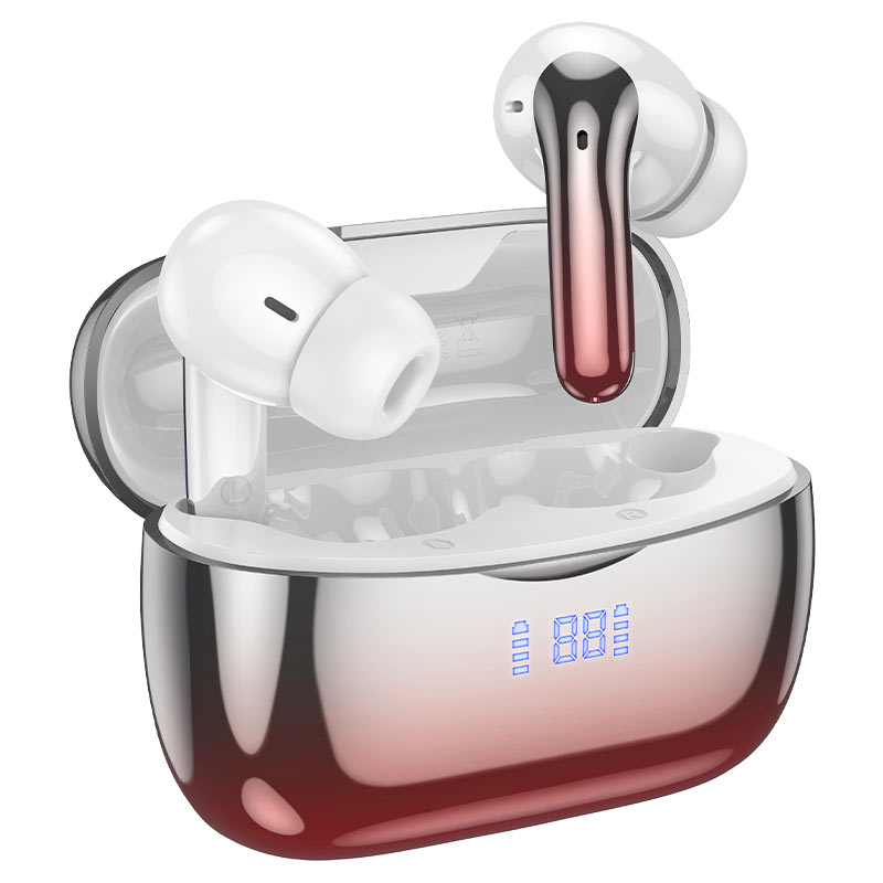 Casti true wireless Hoco EQ16 Shine, In Ear, Wireless, BT 5.3, 320mAh, ANC, Rosu Casti true wireless Hoco EQ16 Shine, In Ear, Wireless, BT 5.3, 320mAh, ANC, Rosu