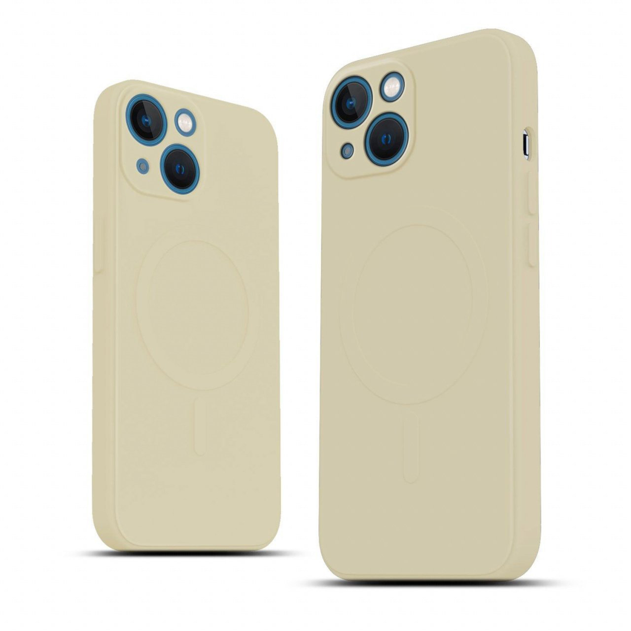 Husa pentru iPhone 13, Premium Silicon MagCover cu MagSafe, Protectie Camera, Antisoc, Calitate Premium, Crem Husa pentru iPhone 13, Premium Silicon MagCover cu MagSafe, Protectie Camera, Antisoc, Calitate Premium, Crem - imagine 4