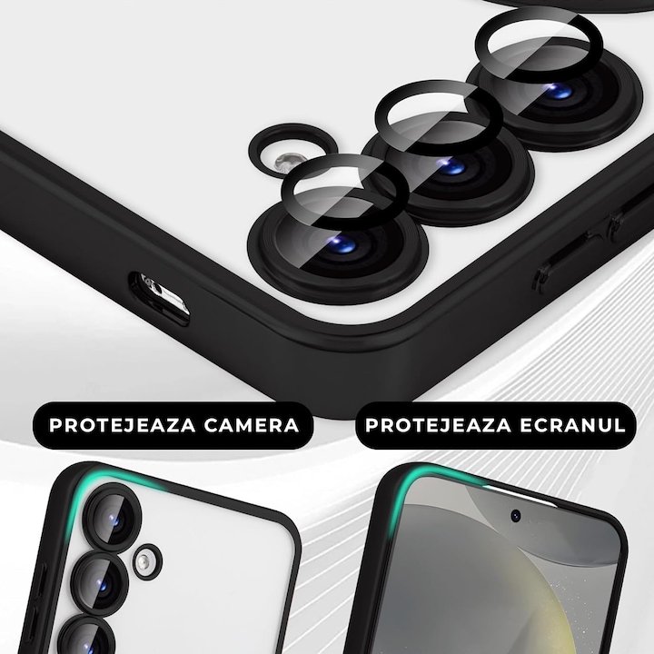 Husa pentru Samsung S23 FE DaDen® MagSafe Luxury compatibil cu protectie camera, Ultra Protectie, Transparent cu margini rosii Husa pentru Samsung S23 FE DaDen® MagSafe Luxury compatibil cu protectie camera, Ultra Protectie, Transparent cu margini rosii - imagine 6