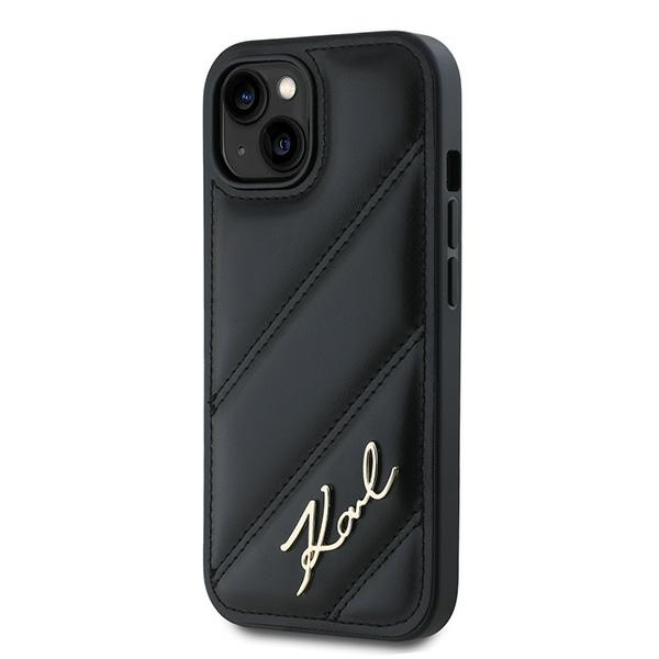 Husa pentru iPhone 13 Pro Max Karl Lagerfeld, Diagonal Quilted Script, Hardcase, Negru Husa pentru iPhone 13 Pro Max Karl Lagerfeld, Diagonal Quilted Script, Hardcase, Negru - imagine 7