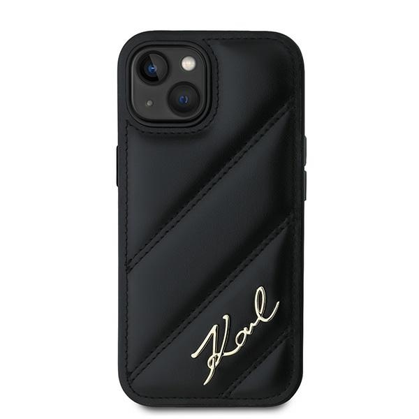 Husa pentru iPhone 13 Pro Max Karl Lagerfeld, Diagonal Quilted Script, Hardcase, Negru Husa pentru iPhone 13 Pro Max Karl Lagerfeld, Diagonal Quilted Script, Hardcase, Negru - imagine 6