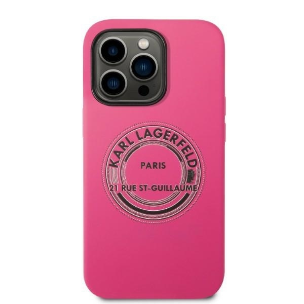 Husa pentru iPhone 14 Pro Max Karl Lagerfeld, Silicone RSG Paris, Roz Husa pentru iPhone 14 Pro Max Karl Lagerfeld, Silicone RSG Paris, Roz - imagine 3