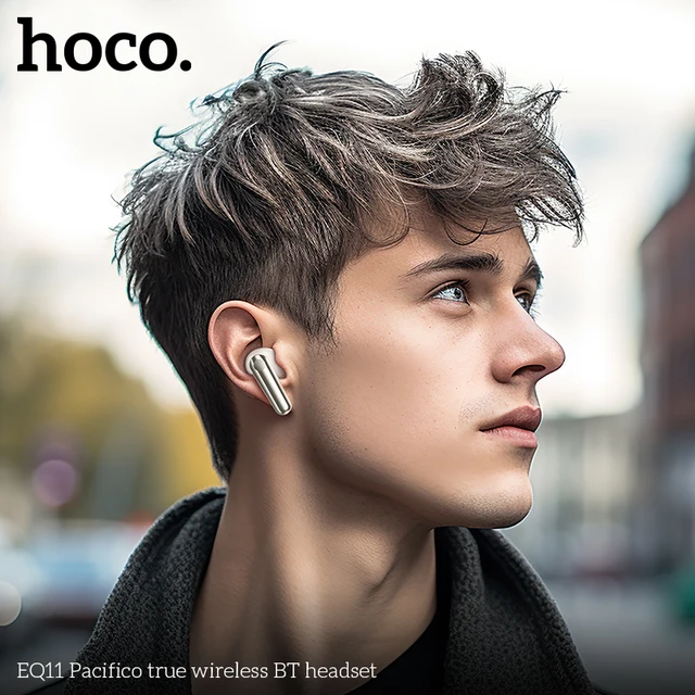 Hoco (EQ11) Casti Wireless, Ear Buds, BT 5.3, 180h StandBy, 400mAh, Negru