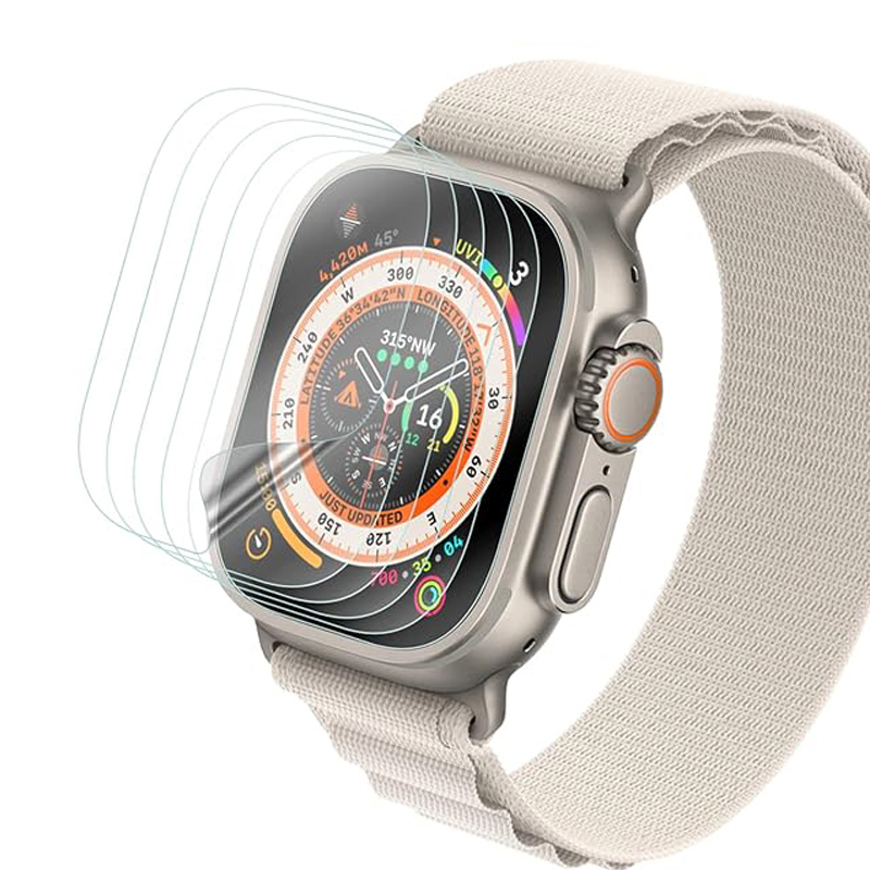 Set de 6 folii din silicon transparente pentru orice model de smartwatch Set de 6 folii din silicon transparente pentru orice model de smartwatch