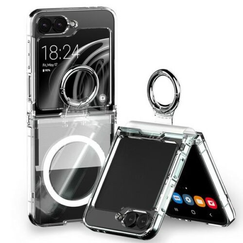Husa pentru Samsung Galaxy Z Flip 6, Mercury MagSafe Pro Ring, Inel, Transparent