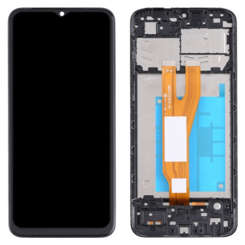 Display cu rama pentru Samsung Galaxy A03 Core 2022, DaDen®, Negru, LCD, Ecran Tactil, Best Quality