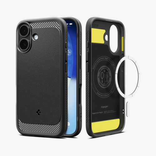 Husa pentru iPhone 17, Spigen Rugged Armor, MagSafe, Negru