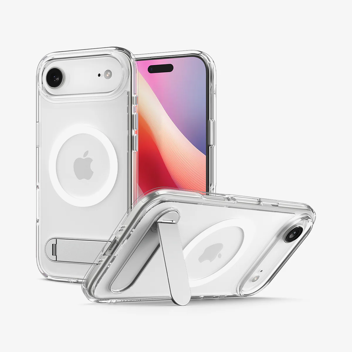 Husa pentru iPhone 17 Air, Spigen Ultra Hybrid S, MagSafe, Suport integrat, Transparent Husa pentru iPhone 17 Air, Spigen Ultra Hybrid S, MagSafe, Suport integrat, Transparent - imagine 2