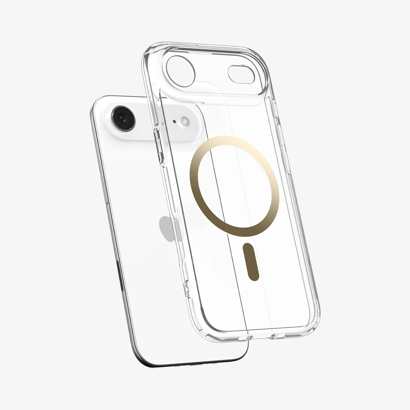 Husa pentru iPhone 17 Air, Spigen Ultra Hybrid, MagSafe, Transparent/ Auriu Husa pentru iPhone 17 Air, Spigen Ultra Hybrid, MagSafe, Transparent/ Auriu - imagine 6