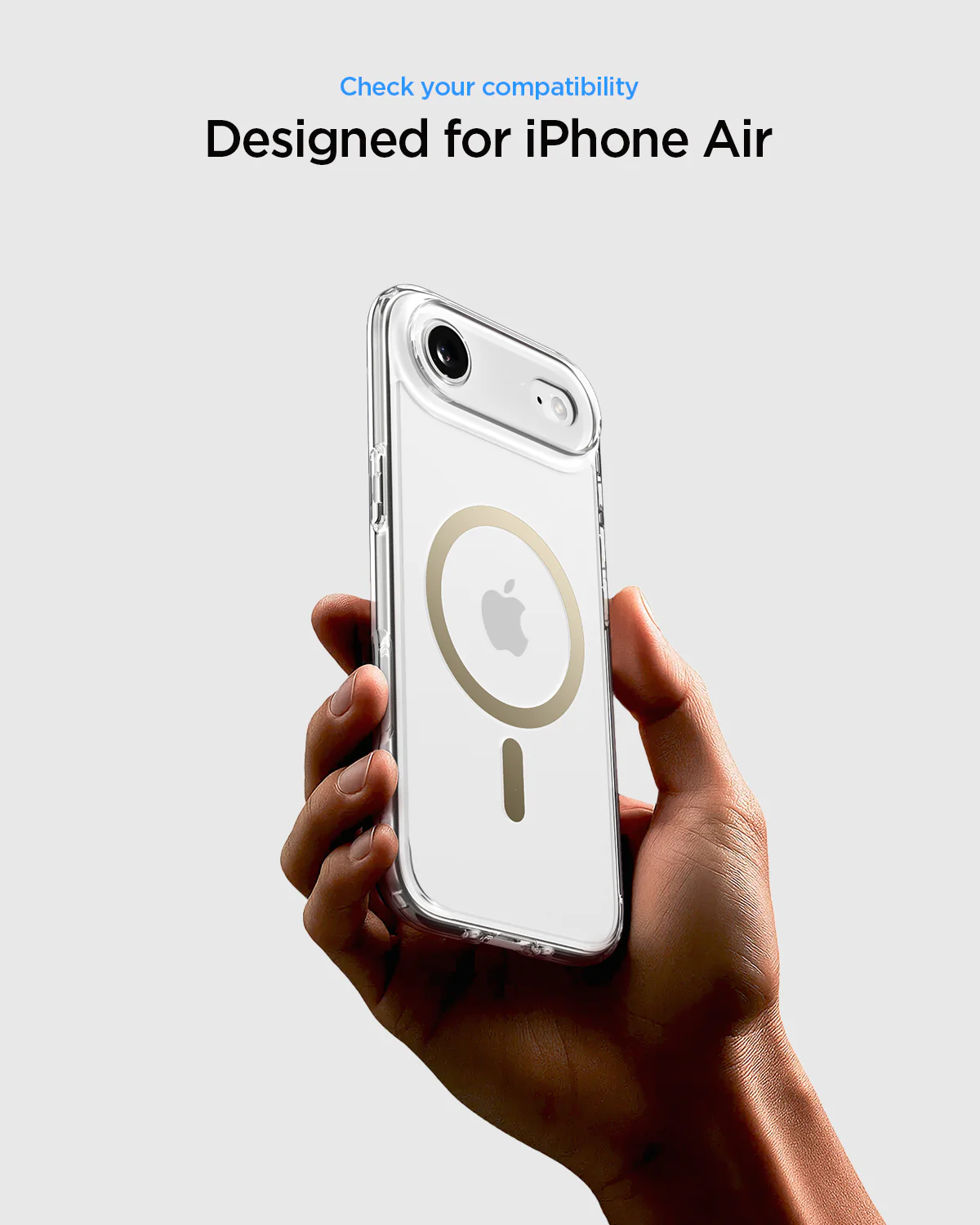 Husa pentru iPhone 17 Air, Spigen Ultra Hybrid, MagSafe, Transparent/ Auriu 8800283314472 7