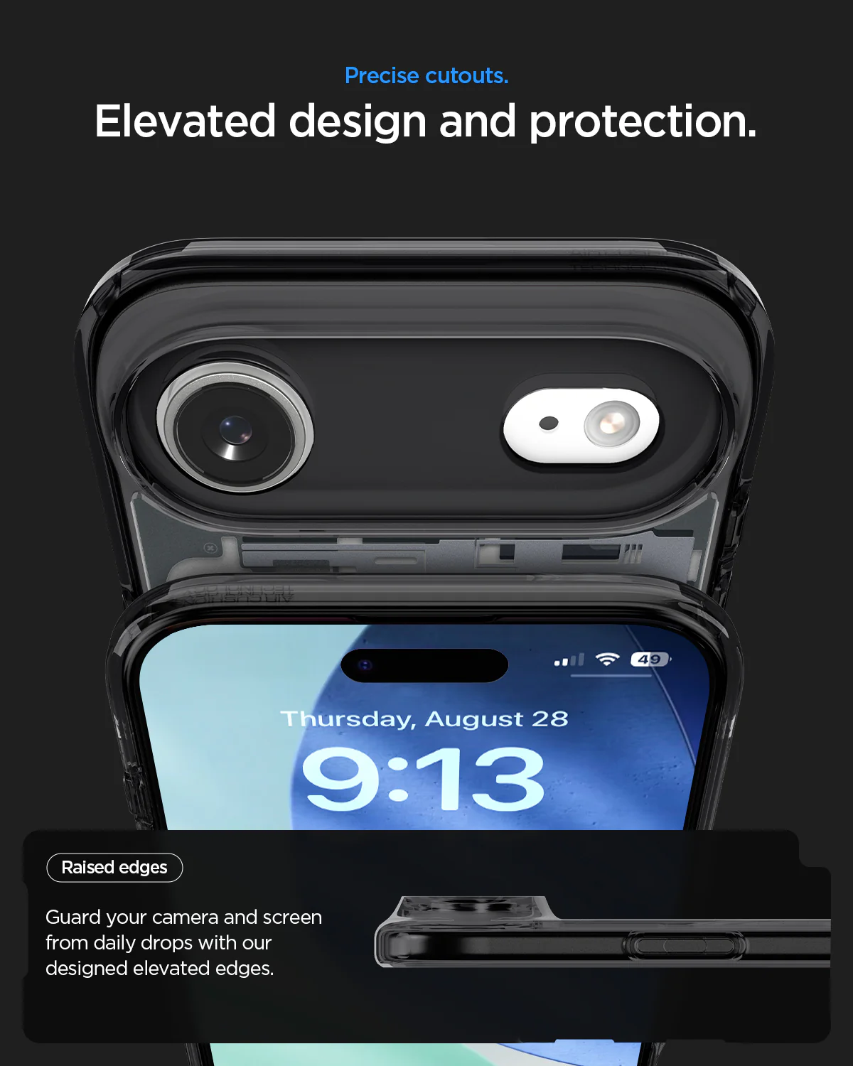 Husa pentru iPhone 17 Air, Spigen Ultra Hybrid Zero One, MagSafe, Negru 8800283314526 9