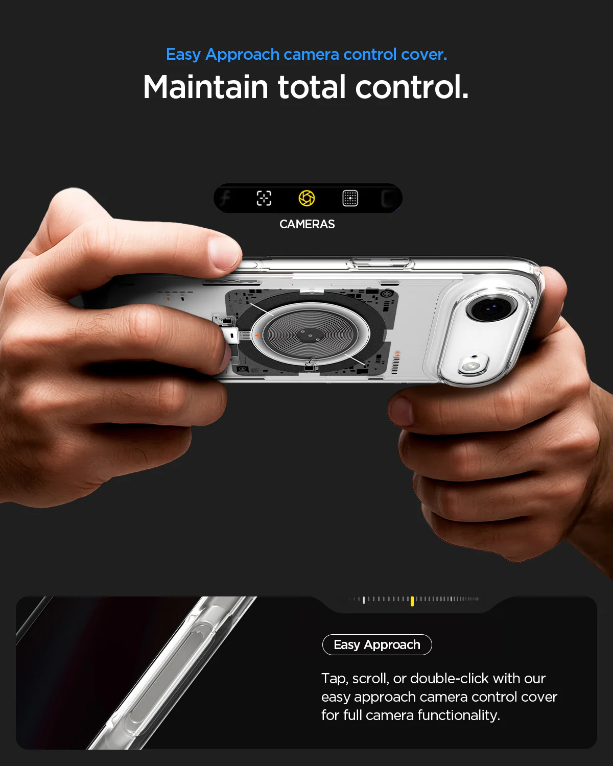 Husa pentru iPhone 17 Air, Spigen Ultra Hybrid, MagSafe, Neo One, Negru/ Transparent 8800283314533 13