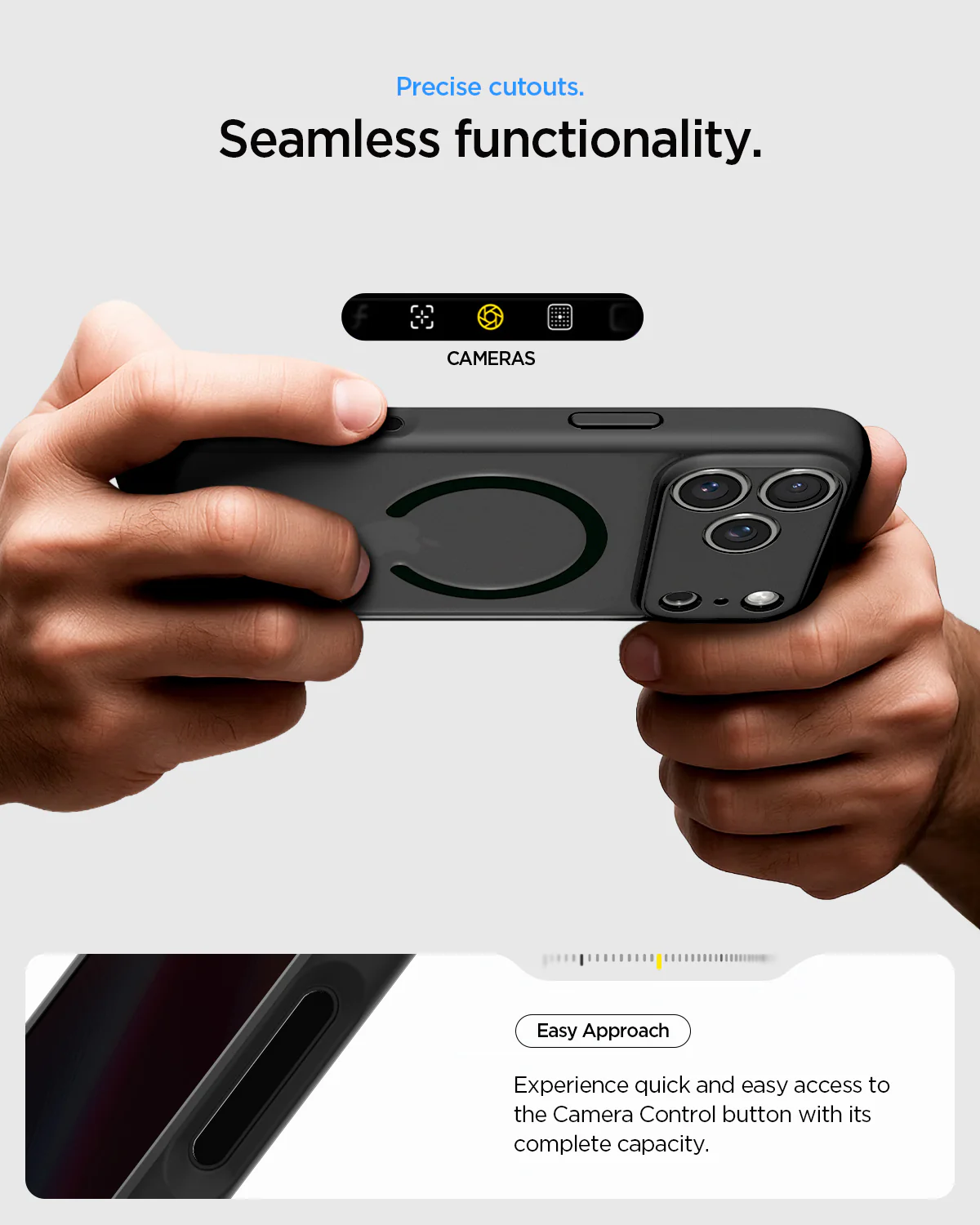 Husa iPhone 17 Pro Spigen Ultra Hybrid MagSafe, Protectie Militara, Anti Soc, Carcasa Slim, Compatibila MagSafe, Premium, Frost Black 8800283314816 8