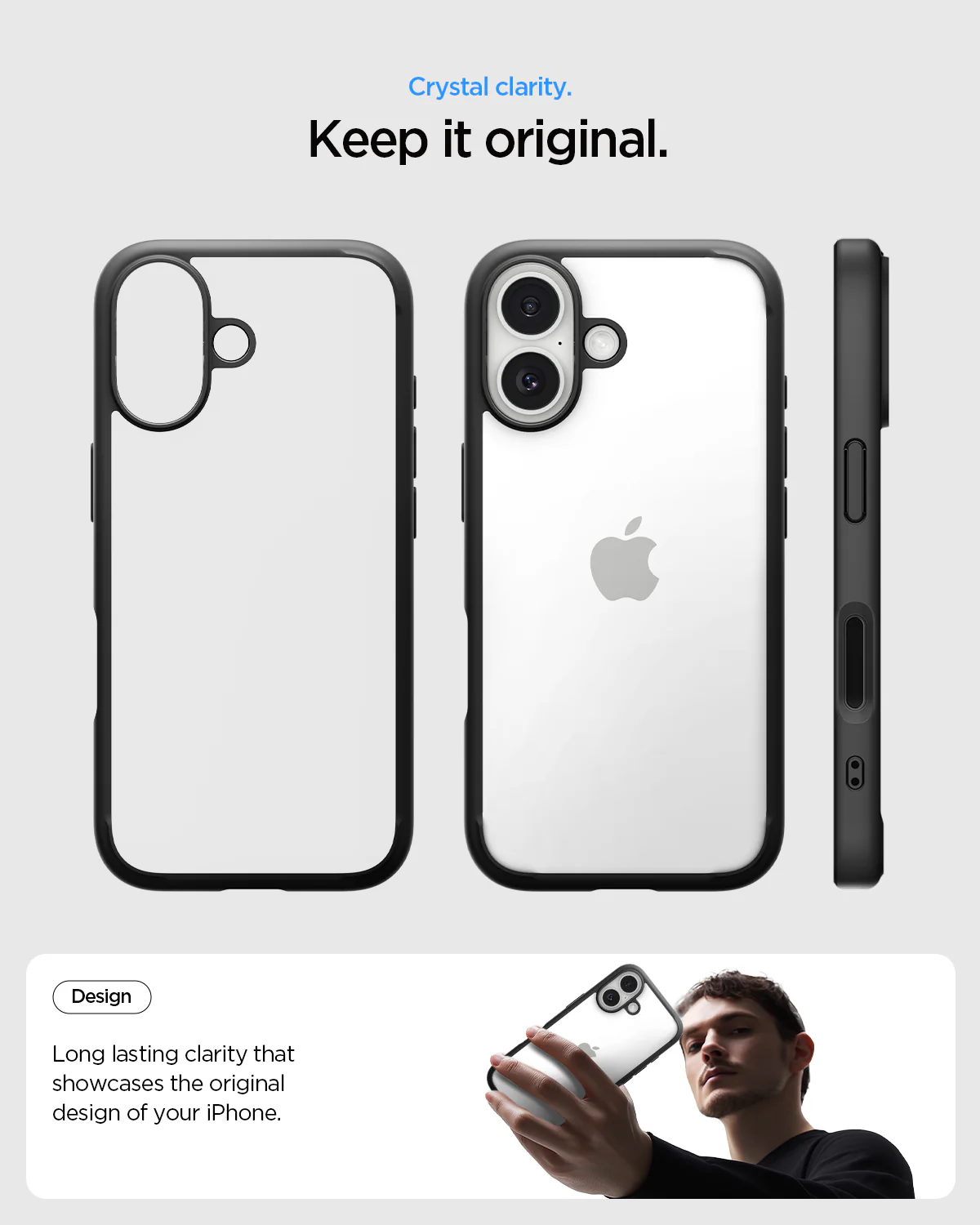 Husa pentru iPhone 17, Spigen Ultra Hybrid, Negru Mat 8800283315097 6