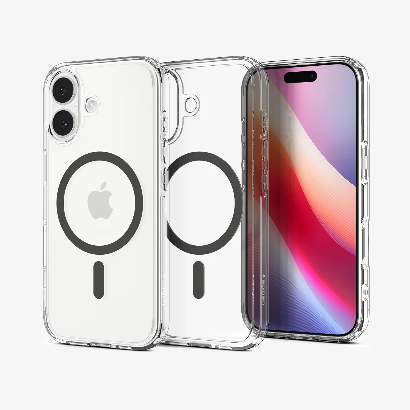 Husa pentru iPhone 17, Spigen Ultra Hybrid, MagSafe, Transparent/ Graphite Husa pentru iPhone 17, Spigen Ultra Hybrid, MagSafe, Transparent/ Graphite - imagine 3
