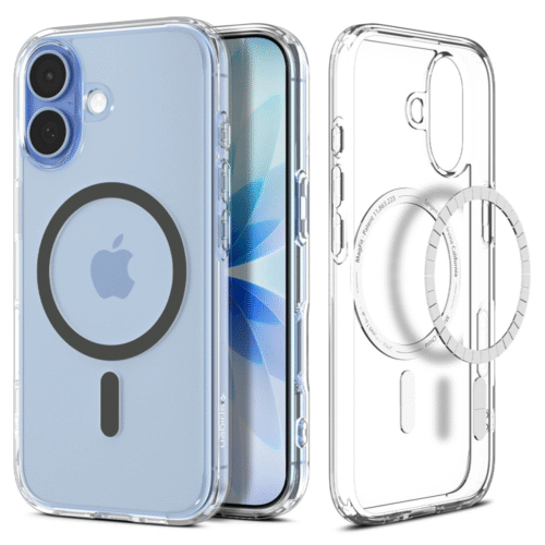 Husa pentru iPhone 17, Spigen Ultra Hybrid, MagSafe, Transparent/ Graphite