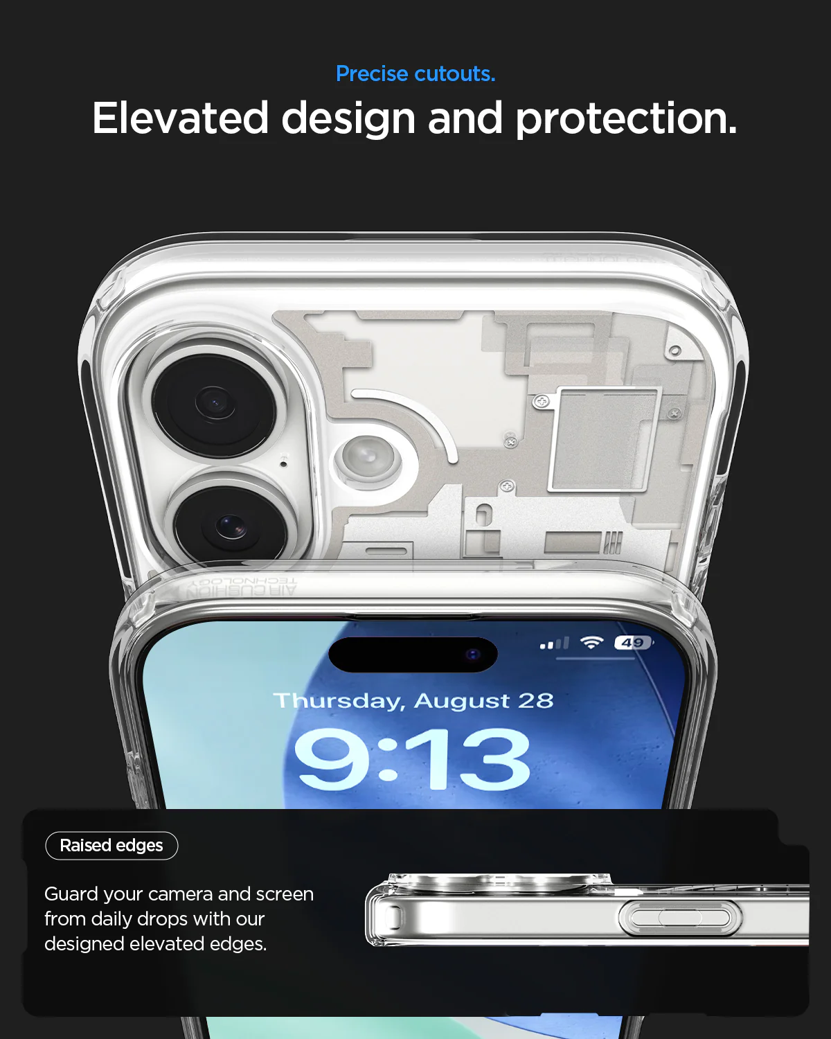 Husa pentru iPhone 17, Spigen Ultra Hybrid Zero One, MagSafe, Natural Titanium 8800283315189 11