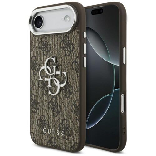 Husa pentru Apple iPhone 17 Air, Guess, Hardcase Big 4G Logo Classic Logo, Maro