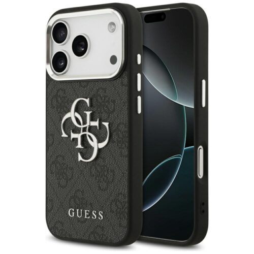 Husa pentru Apple iPhone 17 Pro, Guess, Hardcase Big 4G Logo Classic Logo, Negru