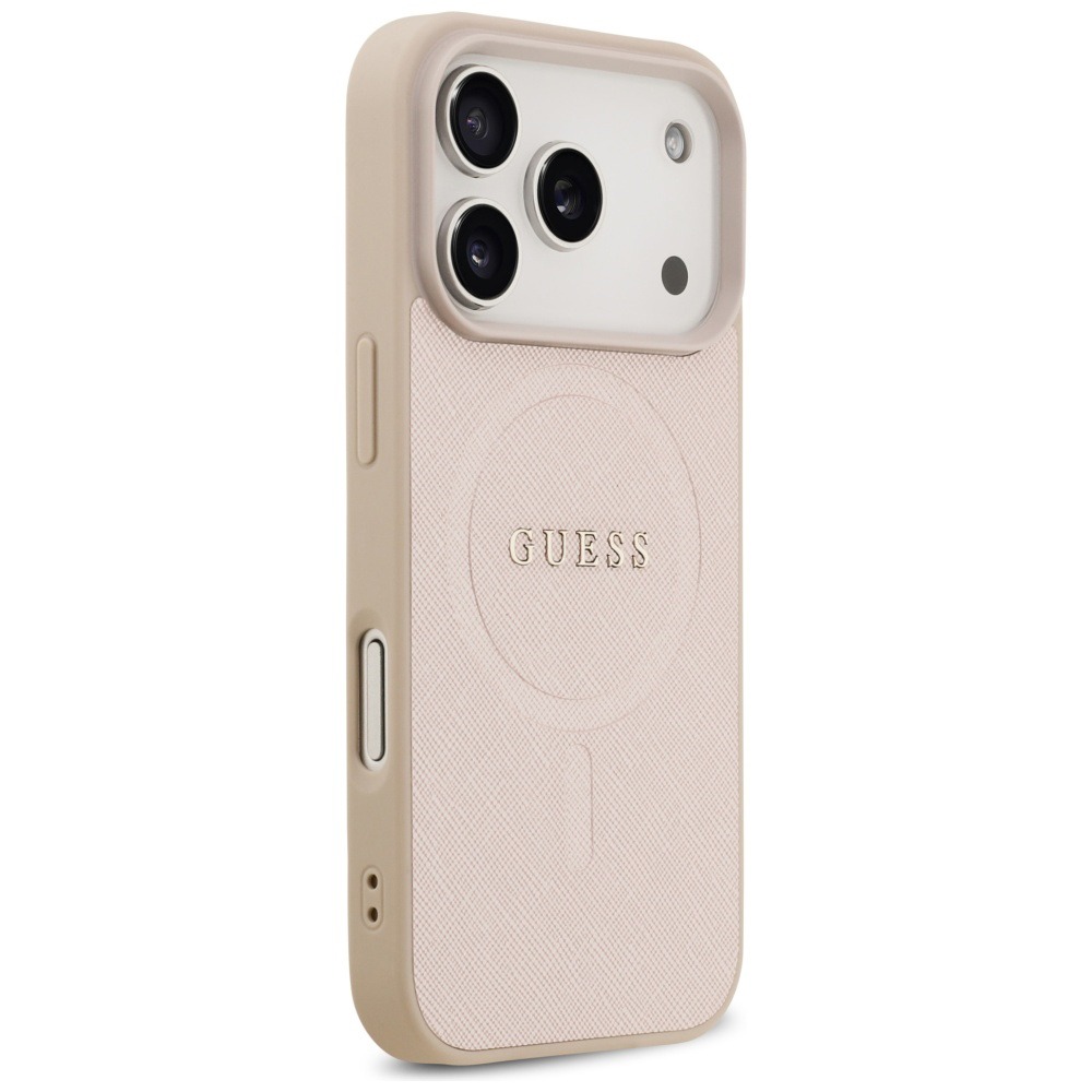 Husa pentru Apple iPhone 17 Pro Max, Guess, Saffiano Classic Logo MagSafe, Incarcare wireless, Roz Husa pentru Apple iPhone 17 Pro Max, Guess, Saffiano Classic Logo MagSafe, Incarcare wireless, Roz - imagine 3