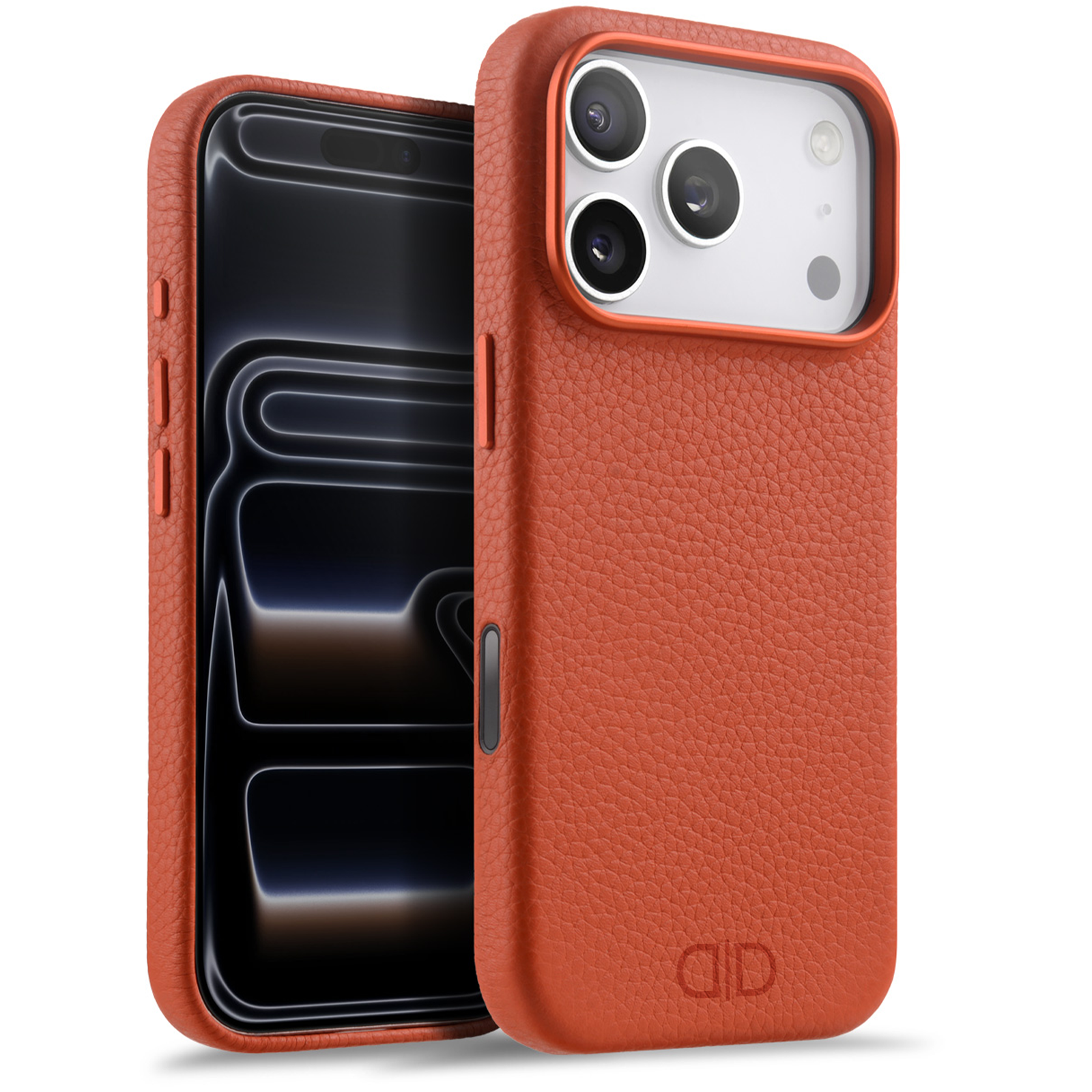 Husa pentru Apple iPhone 17 Pro Max Daden Luxury din piele naturala, Magsafe, Calitate Premium, Handmade, Portocaliu Husa pentru Apple iPhone 17 Pro Max Daden Luxury din piele naturala, Magsafe, Calitate Premium, Handmade, Portocaliu