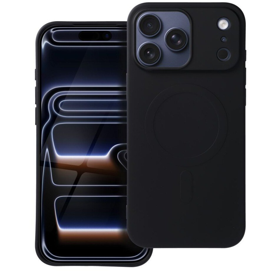 Husa pentru iPhone 17 Pro Max MagSafe, MagCover Silicon Premium DaDen®, Protectie Camera, Antisoc, Negru Husa pentru iPhone 17 Pro Max MagSafe, MagCover Silicon Premium DaDen®, Protectie Camera, Antisoc, Negru