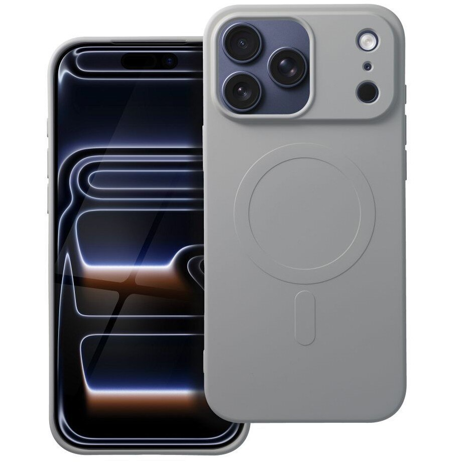 Husa pentru iPhone 17 Pro Max MagSafe, MagCover Silicon Premium DaDen®, Protectie Camera, Antisoc, Gri Titan Husa pentru iPhone 17 Pro Max MagSafe, MagCover Silicon Premium DaDen®, Protectie Camera, Antisoc, Gri Titan