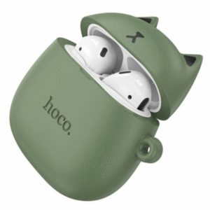 Casti Wireless Hoco EW45 Casti Wireless, Bluetooth 5.3, Ear Buds, 350mAh, Husa CatCase, Verde verde 7