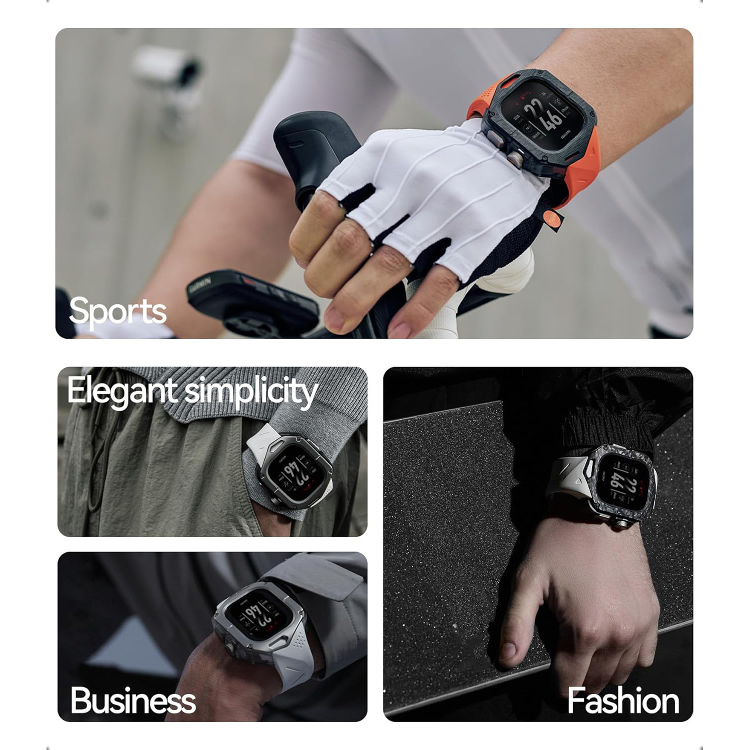 Set Husa si Curea pentru Apple Watch Ultra 1/2/3, Aulumu A01, din Fibra de carbon si cauciuc, Rezistenta la socuri, Butoane metalice tactile, Protectie 360°, Banda FKM elastica si durabila, Rezistenta la apa si transpiratie, Design premium, Portocaliu Set Husa si Curea pentru Apple Watch Ultra 1/2/3, Aulumu A01, din Fibra de carbon si cauciuc, Rezistenta la socuri, Butoane metalice tactile, Protectie 360°, Banda FKM elastica si durabila, Rezistenta la apa si transpiratie, Design premium, Portocaliu - imagine 6