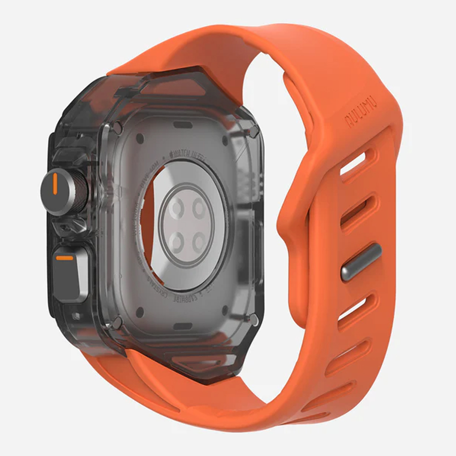 Set Husa si Curea pentru Apple Watch Ultra 1/2/3, Aulumu A01, din Fibra de carbon si cauciuc, Rezistenta la socuri, Butoane metalice tactile, Protectie 360°, Banda FKM elastica si durabila, Rezistenta la apa si transpiratie, Design premium, Portocaliu Set Husa si Curea pentru Apple Watch Ultra 1/2/3, Aulumu A01, din Fibra de carbon si cauciuc, Rezistenta la socuri, Butoane metalice tactile, Protectie 360°, Banda FKM elastica si durabila, Rezistenta la apa si transpiratie, Design premium, Portocaliu - imagine 11