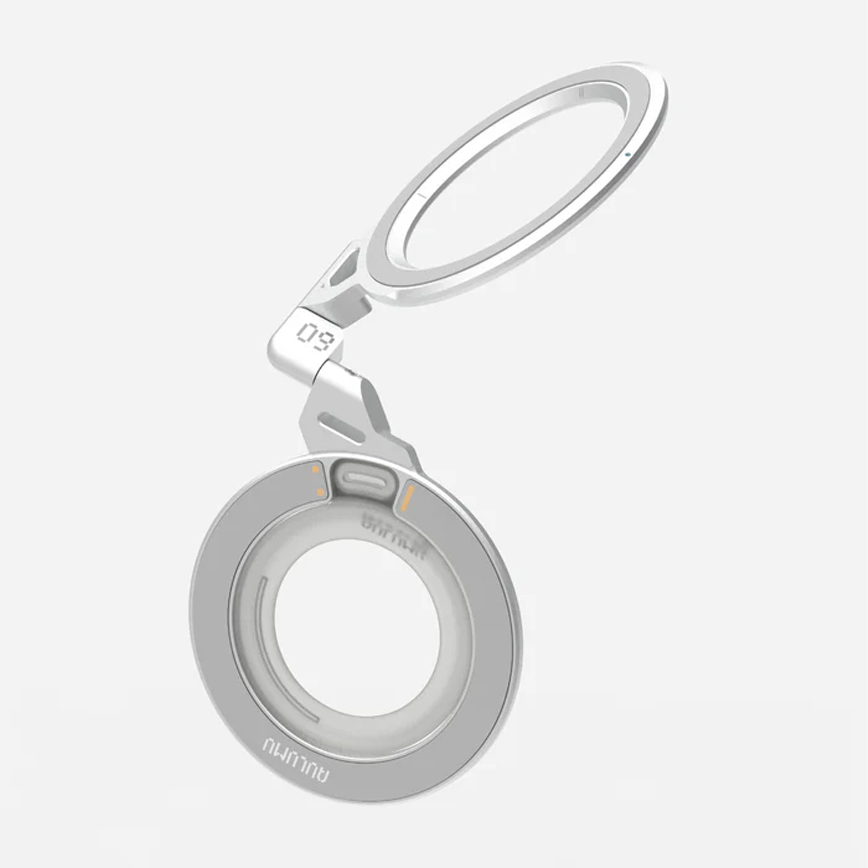 Stand MagSafe Aulumu G09 Infinite 360°, Corp din aluminiu, Rotire 360° pe mai multe axe, Prindere magnetica puternica, Inel ergonomic pentru sustinere, Suport pentru birou, Alb Stand MagSafe Aulumu G09 Infinite 360°, Corp din aluminiu, Rotire 360° pe mai multe axe, Prindere magnetica puternica, Inel ergonomic pentru sustinere, Suport pentru birou, Alb - imagine 14