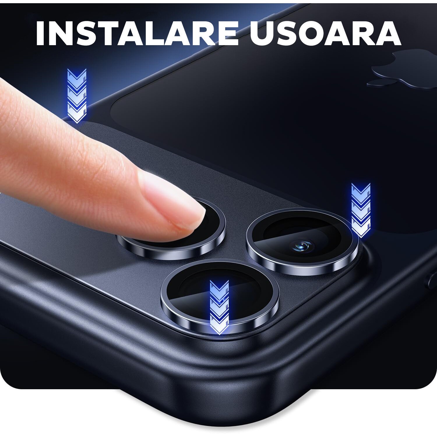 Folie Camera din sticla pentru iPhone 17 Pro, Full Cover, Protectie Completa, Daden, Ultra Rezistenta, Calitate Premium, Deep Blue Folie Camera din sticla pentru iPhone 17 Pro, Full Cover, Protectie Completa, Daden, Ultra Rezistenta, Calitate Premium, Deep Blue - imagine 6