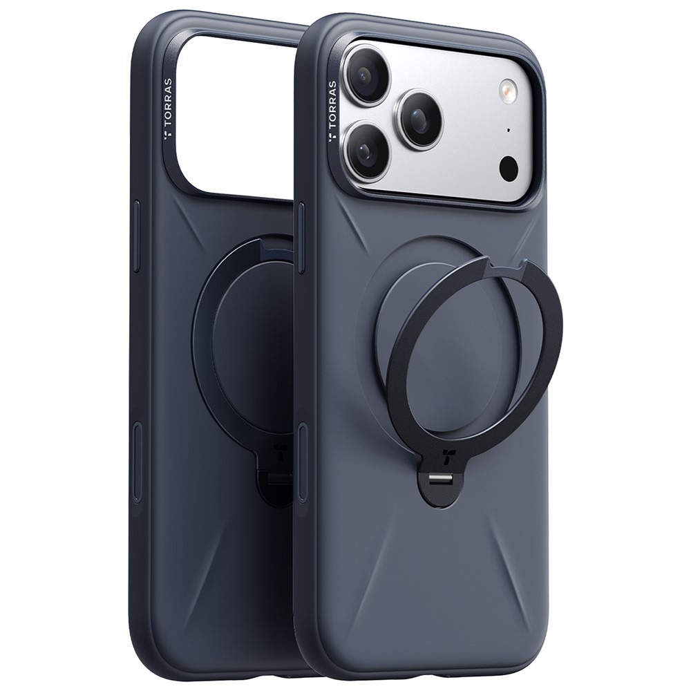 Husa pentru iPhone 17 Pro Max Torras QPRO Silicone Series, Interior din microfibra, Inel rotativ, Calitate premium, Albastru Husa pentru iPhone 17 Pro Max Torras QPRO Silicone Series, Interior din microfibra, Inel rotativ, Calitate premium, Albastru