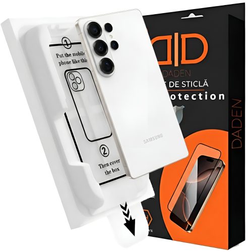 Folie sticla pentru Samsung Galaxy S26 Daden MagicBox, Full Cover, 9H, Aplicator automat, Antisoc, Antizgarieturi, Margini negre, Calitate premium