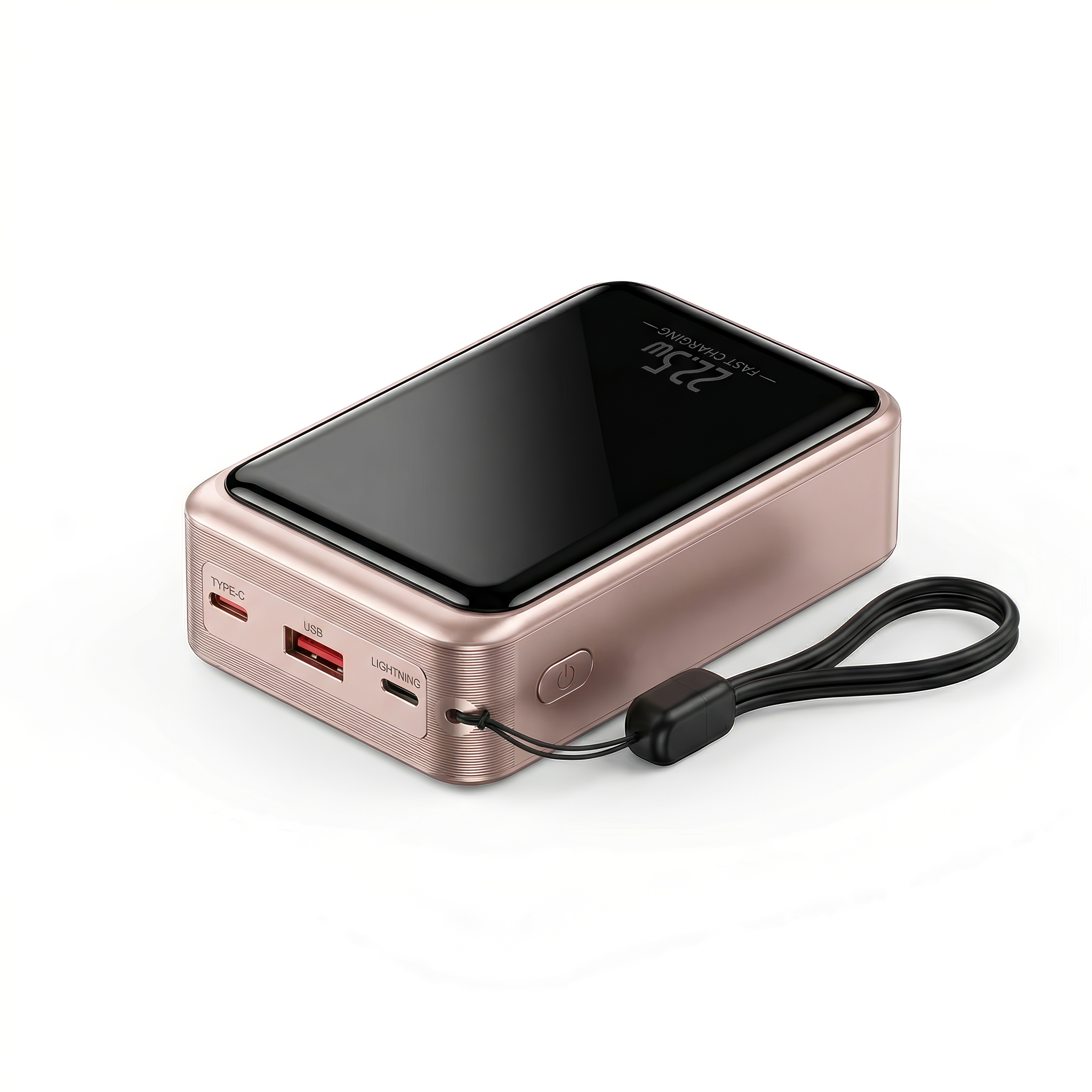 Baterie Externa Daden 20.000mAh, Power Bank Portabil, Incarcare Rapida 22.5W, 3 Porturi, Display LED, Compatibil Apple, Samsung, Universal, Cablu Inclus, Type-C, Lightning, Micro-USB, USB-A, Roz Baterie Externa Daden 20.000mAh, Power Bank Portabil, Incarcare Rapida 22.5W, 3 Porturi, Display LED, Compatibil Apple, Samsung, Universal, Cablu Inclus, Type-C, Lightning, Micro-USB, USB-A, Roz - imagine 7
